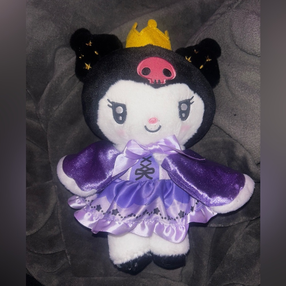 Kuromi Plush with Purple dress and cape